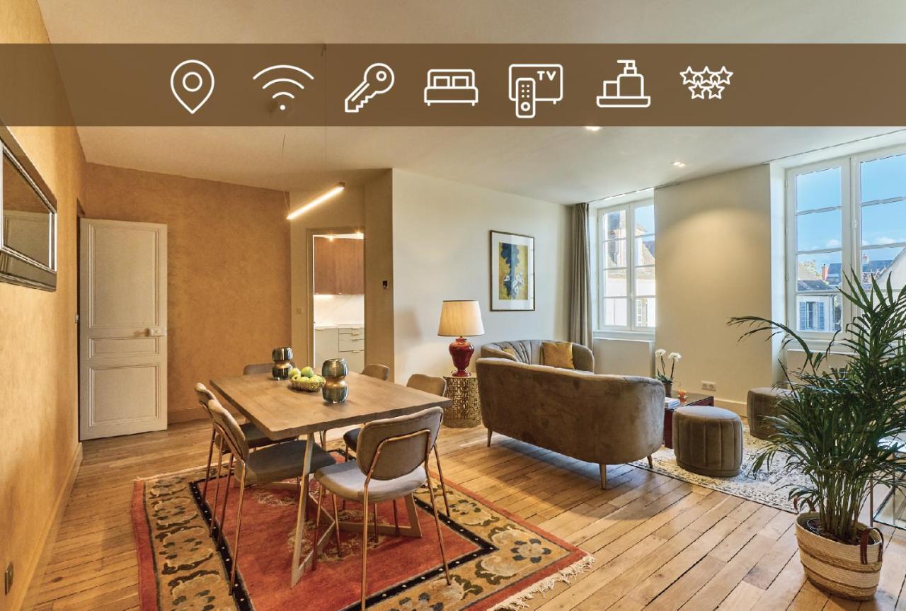 Appartement Montagnon - Les Suites Du Palais - Classe 4 Etoiles, Parking Prive, Vue Cathedrale, 3 Chambres, Primo C0Nciergerie ヌヴェール エクステリア 写真